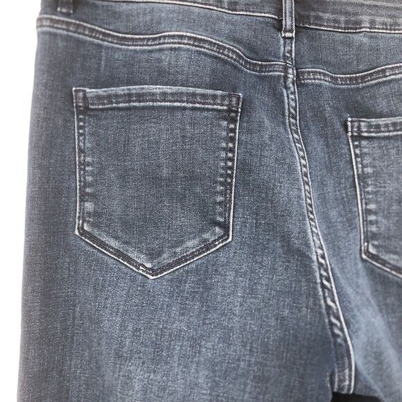 J. Jill Jeans High Rise Full Leg Crop Frayed Hem Stretch Size 12 Petite - Picture 8 of 11